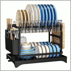 ชั้นวางจาน ไม่มีสกรู ไม่จําเป็นต้องบํารุงรักษา การจัดเก็บและทําความสะอาด กันความชื้น หัวเข็มขัด