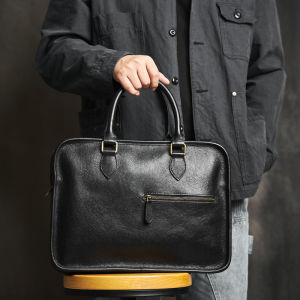 Briefcase Office Bag Leather Laptop Bag Crossbody Bags Messenger Bag For Men Shoulder Bag Laptop 15" NASVA