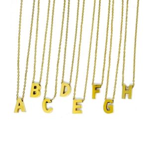 Kalung  Nama Inisial Huruf Abjad Liontin Nagita Titanium A sampai Z CXA01