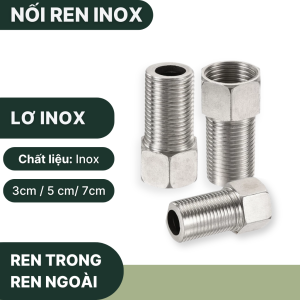Lơ Nối Inox 304 Ren 1/2 – Dài 3cm 5cm 7cm