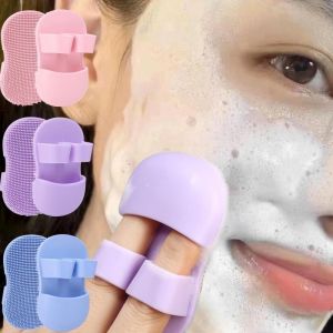 Mini Finger Face Brushes Silicone Manual Pore Cleanser Deep Cleaning Exfoliating Massage Tool For Daily Skincare Routine