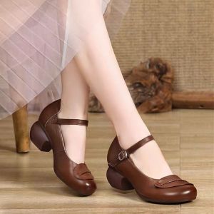 Korean Shoes for Women Fashion Coarse and Pump for Women