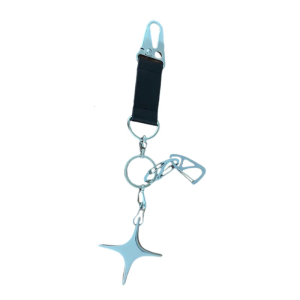 Versatile Star Shaped Keyring Accessory Practical Sturdy PU Leather and Alloy Materials for Fashionable Individuals
