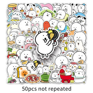 50PCS Joke Bear Sticker Korean Bear Cute Graffiti Cartoon Waterproof Notebook Desk Headset Motorcycle Suitcase Decoration Stickers