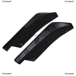 [COD] livestwef 1 Pair Carbon Fiber Winglets Side Skirt Extension Universal Car Front Rear Bumper Strip Lip Spoiler Diffuser Splitter Scratch Protector