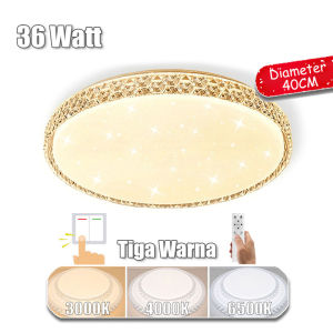 STARLIGHT Lampu ing Plafon 3 Warna 40 Watt Kotak  Persegi dan Bulat Dua Tingkat Lampu Hias Untuk Ruang Tamu/Kamar Tidur/Dapur Lampu Hias Plafon + Remot