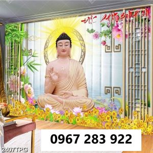 Tranh gạch Phật giáo 3D