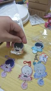 5Pcs/Lot New Cute Love and Deepspace Xavier Zayne Rafayel ralayo Sylus Caleb Game Cartoon Cute Acrylic Key Chain Pendant Keyring