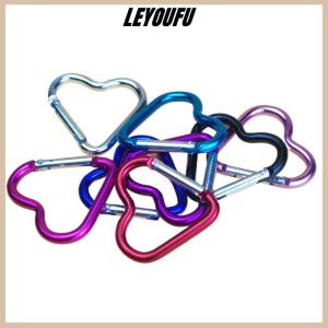 LEYOUFU Carabiner Clips Heart-shaped Carabiner Hooks Compact Quick Link Snap Hook Clips Strong Load-bearing Key Holders Camping