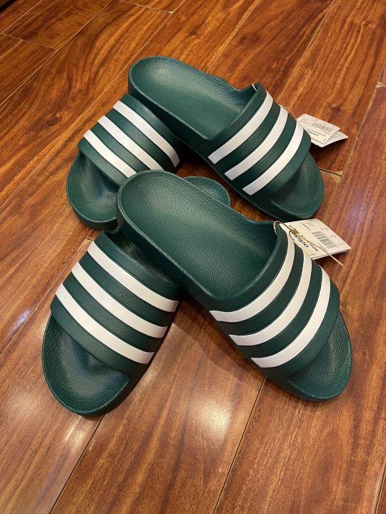 Green cheap adilette slides