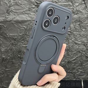 Liquid Silicone for Magsafe Case for iPhone 17 16 11 12 13 14 15 Pro Max Air Magnet Stand Holder Camera Control Button Cover