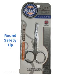 Stainless Steel Safety Scissors Round tip Pointed Art Scissor for crafts sewing quill