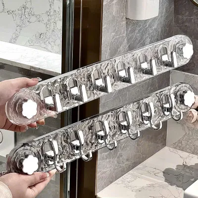 Móc treo đồ hút chân không Vân Sóng (260) 38*5*6cm không cần khoan đục kiểu dáng sang trọng móc treo có tải trọng lớn