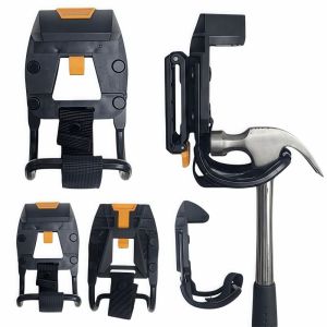 NOBLELUX Sturdy ABS Claw Hammer Hanger Quick Attach Quick Release Tool Belt Buckle Professional Multifunctional Hammer Waist Bag Clip Tool Accessories