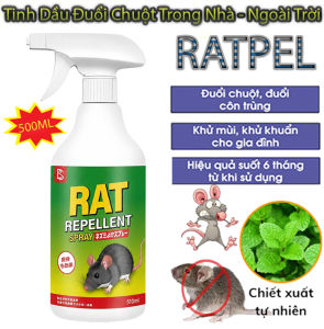 Chai Xịt Đuổi Chuột RAT REPELLENT SPRAY 500 ML - Hương Quế An toàn Xua Đuổi Chuột Gián Côn Trùng