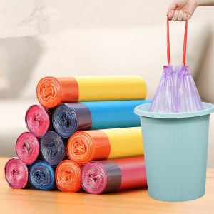 Drawstring Trash Bag Extra Thick 45 x 50cm (75 pcs) / Drawstring Garbage Bag / Rubbish Bag / Plastic Bag For Rubbish Bin