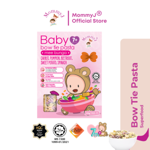 MommyJ® Mee Bunga Bayi 7bulan+ | MommyJ® Baby Bow Tie Pasta 7m+ (240g)