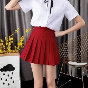 Kiyomi Korean Skirt XS-3XL กระโปรงเทนนิสเอวสูง กระโปรงทรงเอเกาหลี ขาวกระโปรงพลีท กระโปง กระโปรงเทสนิส กระโปรงสั้น 1-4วันสำหรับการจัดส่ง