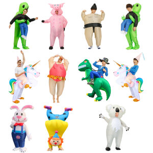 Sentexin HOT Anime Dinosaur Inflatable Costume Alien Sumo Party Costumes Unicorn Suit Cosplay Halloween Costumes for Adult kids