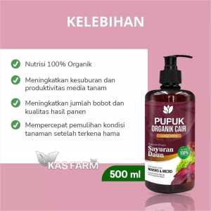 KASFARM-PUPUK ORGANIK CAIR  PRAWATAN TANAMAN SAYUR DAN DAUN / KOMPOS POC 500ML