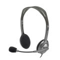 Logitech H110 Wired Headset, Stereo Headphones with Noise-Reduction Microphone, 3.5-mm Dual Audio Jack, PC/Mac/Laptop. 