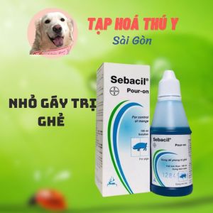 SEBACIL POUR ON - bôi sống lưng ve ghẻ nặng cho heo và chó