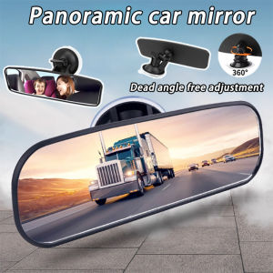360 Degree Adjustable Car Rearview Mirror Wide Angle Interior Observation Mirror with Suction Cup