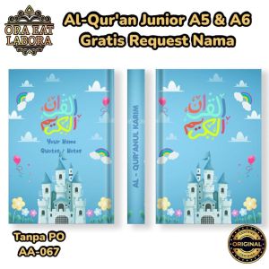 Gratis Custom Nama & Foto - Al Quran Anak Hardcover Ukuran A5 & A6 Latin Terjemahan / Mushaf Al-Quran Khat Itsmani 15 Baris Ayat Pojok / Cover Bukan Di Sticker - Ora Eat Labora
