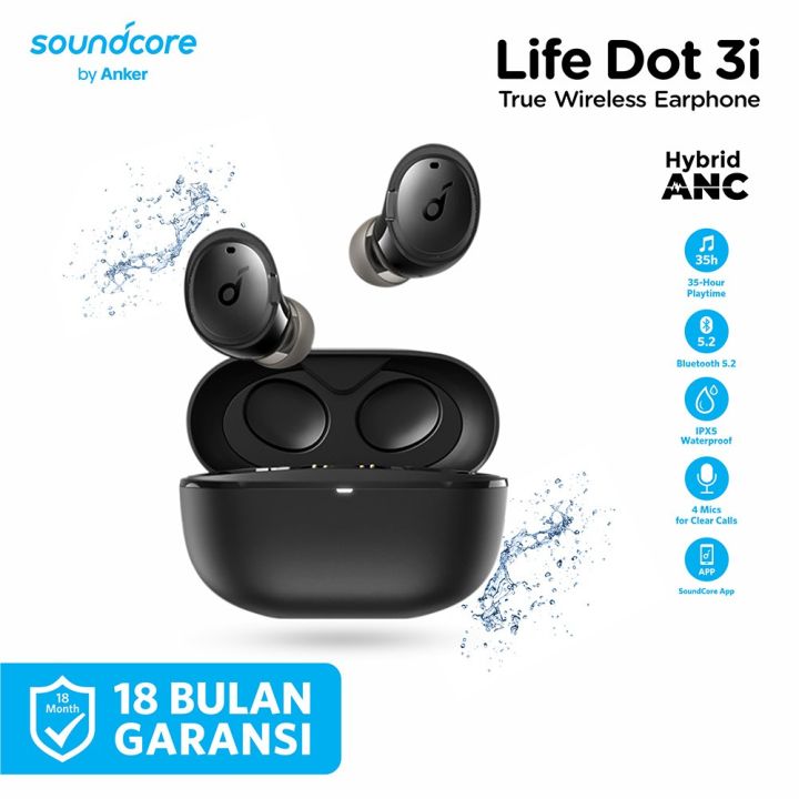 Headset Bluetooth Anker / True Wireless Earbuds Anker Soundcore Life Dot 3i - A3982