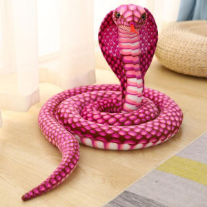 Cute Imitation Cobra Snake Stuffed Toy Children Plush Toy