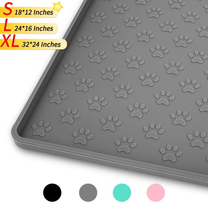 Silicone Dog Food Mat, 100 Waterproof Pet Feeding Placemat for Dogs