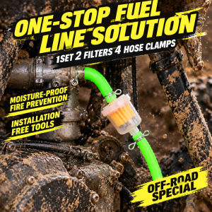Universal Fuel Filter High Flow Inline Gasoline Diesel Cleaner High Capacity Engine Filter Auto Replacement Fuel System Accessory for Cars and Vehicles
