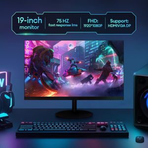 EXPOSE Monitor 24 inch Monitor PC Monitor Gaming 24 inch Panel IPS 75hz Full HD HDMI/VGA 1M/S