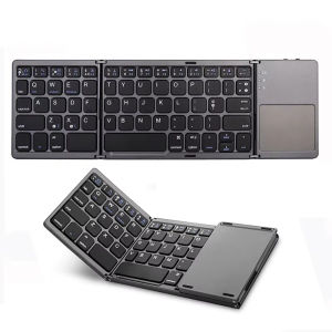 Wireless Folding Keyboard Rechargeable Portable BT Mouse Keyboard for Phone for Android PC Tablet