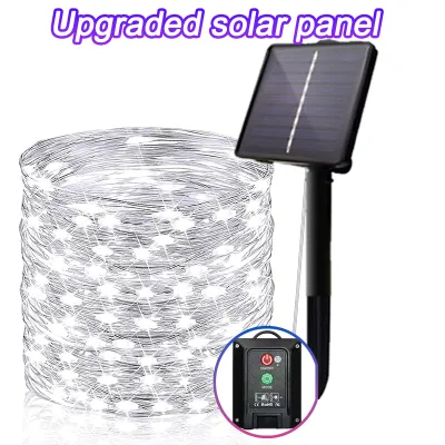 22M 200LED Solar Lights Solar Garden Light Christmas Lights Outdoor Fairy Lights LED Light String Waterproof for Christmas Garden Party Decoration Christmas Decoration