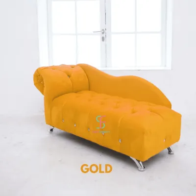 Sofa Bench Minimalis Desain Elegan - Kain Velvet Premium Warna-Warni