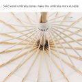 [Wondering] Kids Paper Parasol Bamboo And Paper Umbrella Chinese Style Elegant White DIY Paper Umbrellas For Decoration. 