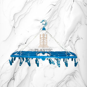 UniGlobal High Quality Heavy Duty Foldable Hanger Easy To Use Space Saver With 32 Clips Big