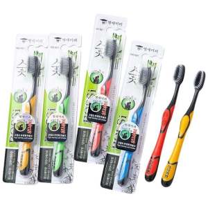 Bàn Chải Đánh Răng Than Hoạt Tính BOSSI – Set 5 Cái – Lông Siêu Mềm Sạch Sâu Không Đau Nướu