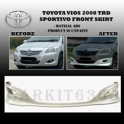 TOYOTA VIOS 2008 NCP93 TRD SPORTIVO (T.STV) FRONT SKIRT LIP ORIGINAL SKIRT BODYKIT (MATERIAL ABS)