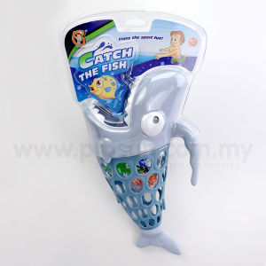 Prosun Shark Catch Fish with Net Underwater Diving Game Children Age 6+ Water Swimming Pool Toy (WG 7031 - Shark Catch Fish)