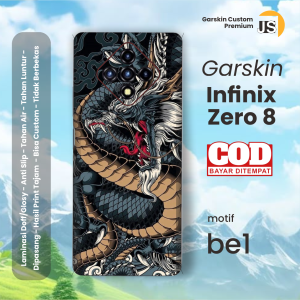 Garskin Bebas Custom isi 2 pcs motif naga Infinix Zero 8 Garskin Melindungi dari Jamur tak berbekas - js be