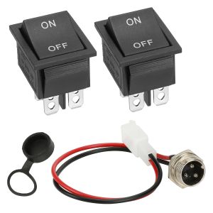 GREHUA On Off Switch & Charger Port Compatible with Razor MX500 MX650 MX350 SX500 Mcgrath Dirt Bike Quad 500 Pocket Mod EcoSmart 4 Wheeler ATV Rocket Parts 16A 250V 20A 125V