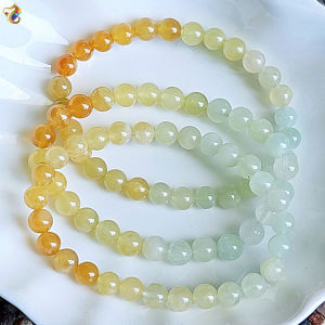 Graduation Grade Natural Rare Ombre Greenish Yellow Heliodor Aquamarine Bracelet