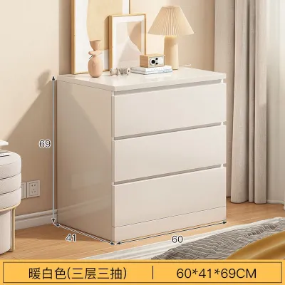 🏠LAZAHOME Kabinet 储物柜 Storage Cabinet🏠Sleek Compact Bedside Table for Small Spaces Durable Modern 3 Drawer Nightstand for Living Room & Bedroom