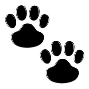TUO29 Puppy Claw PVC Dấu chân chó mèo Bộ đệm Đề can kính chắn gió Hình dán dấu chân Dán xe Decal cửa sổ ô tô