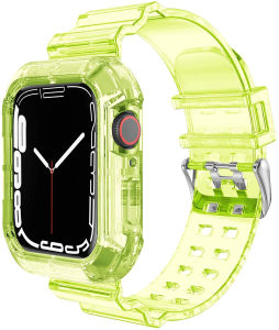 2 in 1 Strap and Case for Apple Watch Series 8 9 se 7 6 5 4 3 iWatch Silicone Strap with TPU Bumper 45mm 41mm for iWatch 42mm 38mm 44mm 40mm.