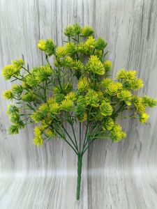 Combo 2 Cành hoa lá cỏ điểm thông 5 lá VI090 (nhựa cao 30cm) hoa giả trang trí