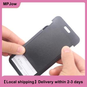 【Local shipping】 Stylish Simple Document Card Holder For Women Men High Quality Retractable Sliding Cover Card Holder Bus Card ID Card Holder