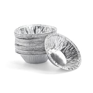 Baking Aluminum Foil Egg Tart Tray Disposable Circular Pastry Mold for Parties Restaurant Kitchen Baking Molds